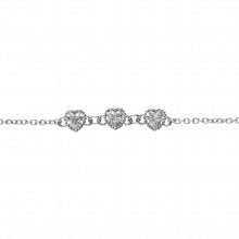 Charger l&#39;image dans la galerie, BRACELET Femme ARGENT RHODIE TRILOGIE COEURS
