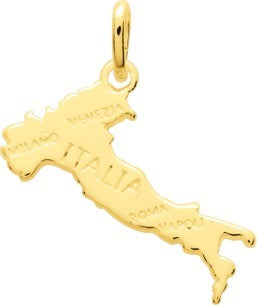 PENDENTIF UNISEX PLAQUE OR ITALIE