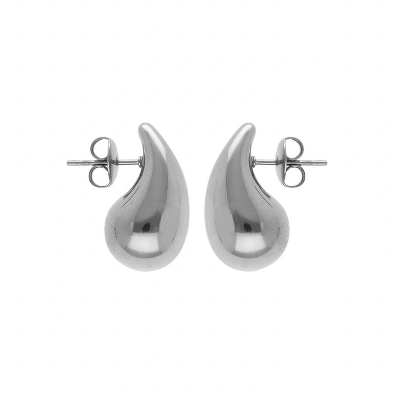 BOUCLES D OREILLES Femme GOUTTE ACIER 110499