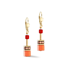 Charger l&#39;image dans la galerie, Boucles d&#39;oreilles Dame GeoCUBE® Iconic or rouge COEUR DE LION 2838200300
