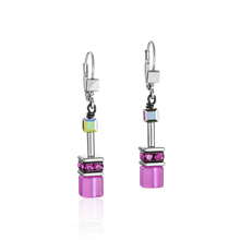 Charger l&#39;image dans la galerie, BOUCLES D&#39;OREILLES Dame GeoCUBE® rose vif 2838/20-1520 COEUR DE LION
