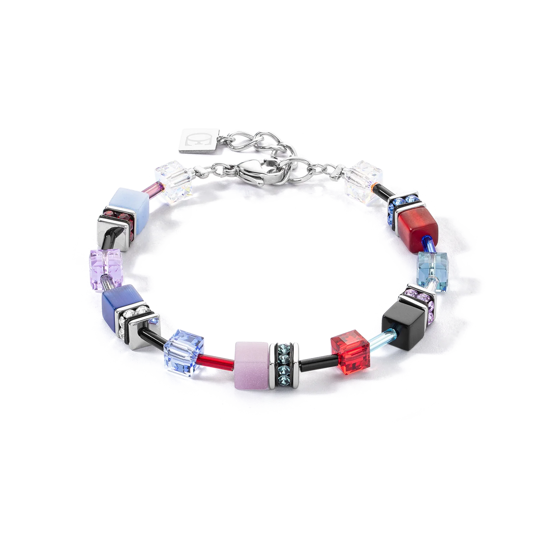 BRACELET Dame  GeoCUBE® Iconic argent-royal 2838/30-0330 COEUR DE LION