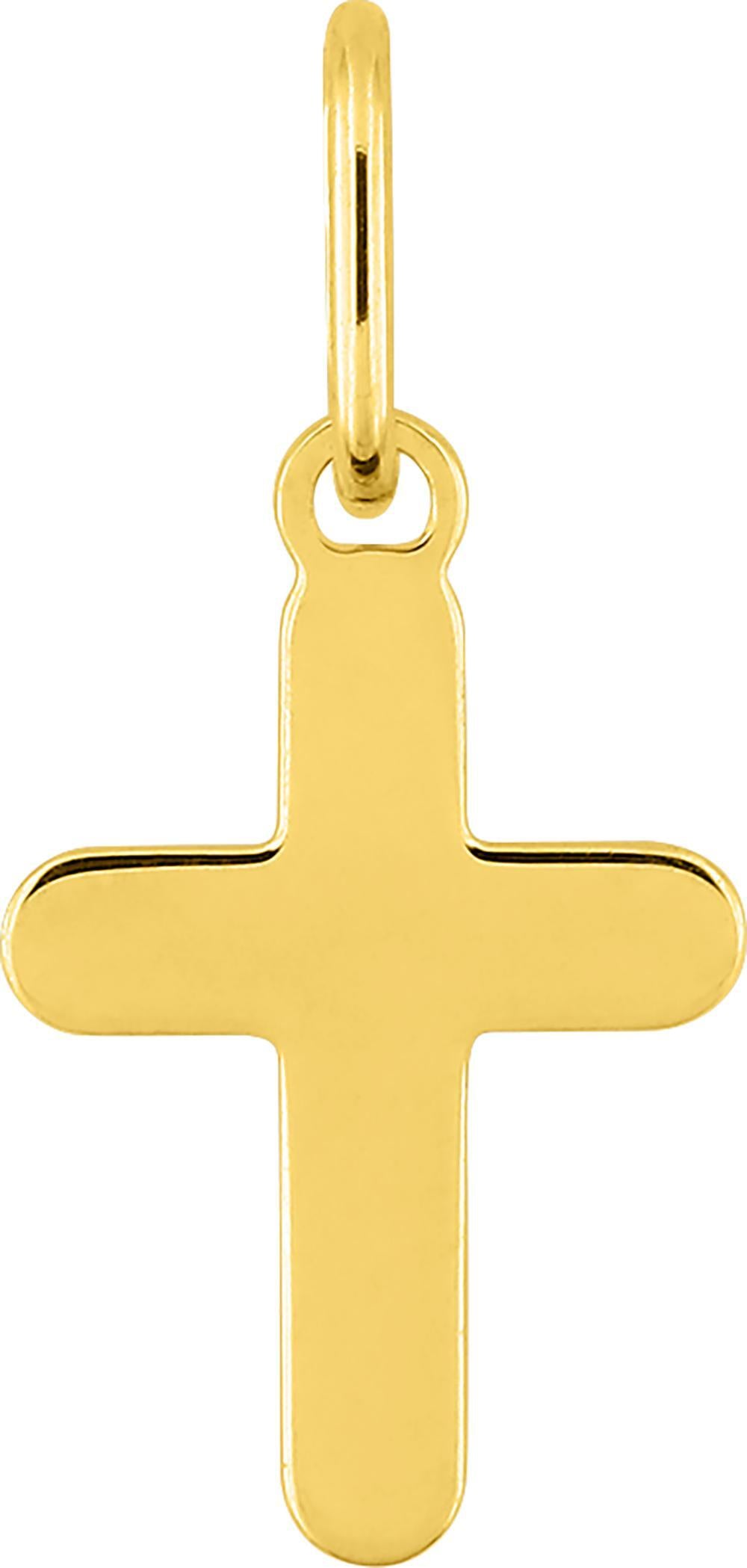 PENDENTIF Mixte CROIX OR JAUNE