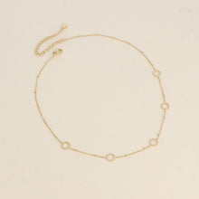 Charger l&#39;image dans la galerie, Collier Femme Acier BOHM chaîne avec boules et cercles milgrain
