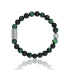 BRACELET Mixte Agate noire/ Oeil de tigre vert LAUREN STEVEN