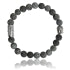 BRACELET Mixte Agate noire craquelée LAUREN STEVEN