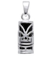 Charger l&#39;image dans la galerie, PENDENTIF Unisexe TRIBAL TIKI PETIT MODELE  ARGENT925/1000° 2 variantes
