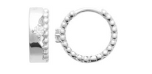 Charger l&#39;image dans la galerie, BOUCLES D&#39;OREILLES Dame créoles empierrées ARGENT
