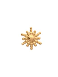 BOUCLE D OREILLE Dame puces soleil PLAQUE OR