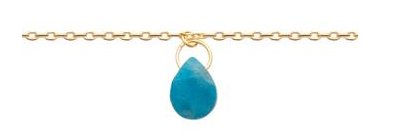 BRACELET DAME PALQUE OR APATITE BLEUE