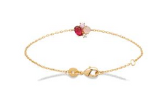 Charger l&#39;image dans la galerie, BRACELET Dame pendentif oxydes rouges blancs et roses
