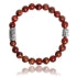 BRACELET Mixte Jaspe Rouge LAUREN STEVEN