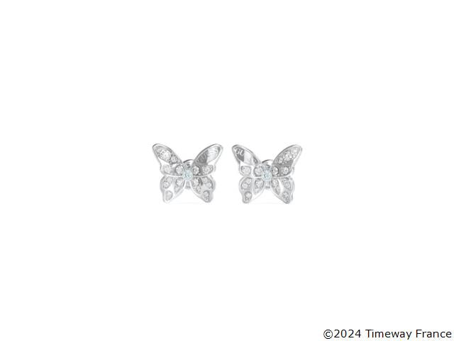 BOUCLES D'OREILLES CHRYSALIS Dame Acier Blanc GUESS JUBE04108JWRH