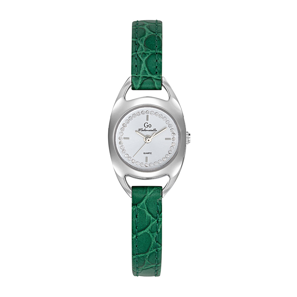 MONTRE Dame ARGENTEE  CUIRVERT GO MADEMOISELLE 699488