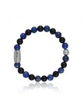 Charger l&#39;image dans la galerie, BRACELET Mixte  Agate Noire / Lapis Lazuli  LAUREN STEVEN
