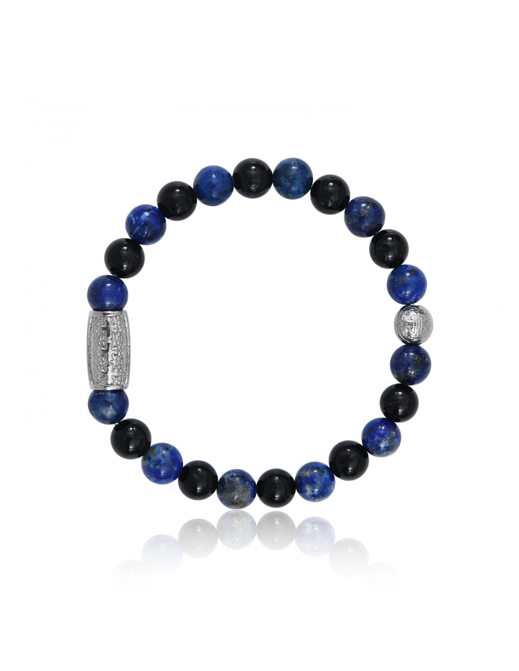 BRACELET Mixte  Agate Noire / Lapis Lazuli  LAUREN STEVEN