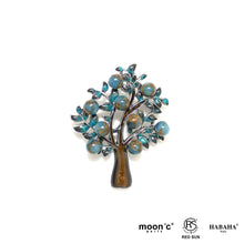 Charger l&#39;image dans la galerie, BROCHE Dame arbre bleu HABAHA
