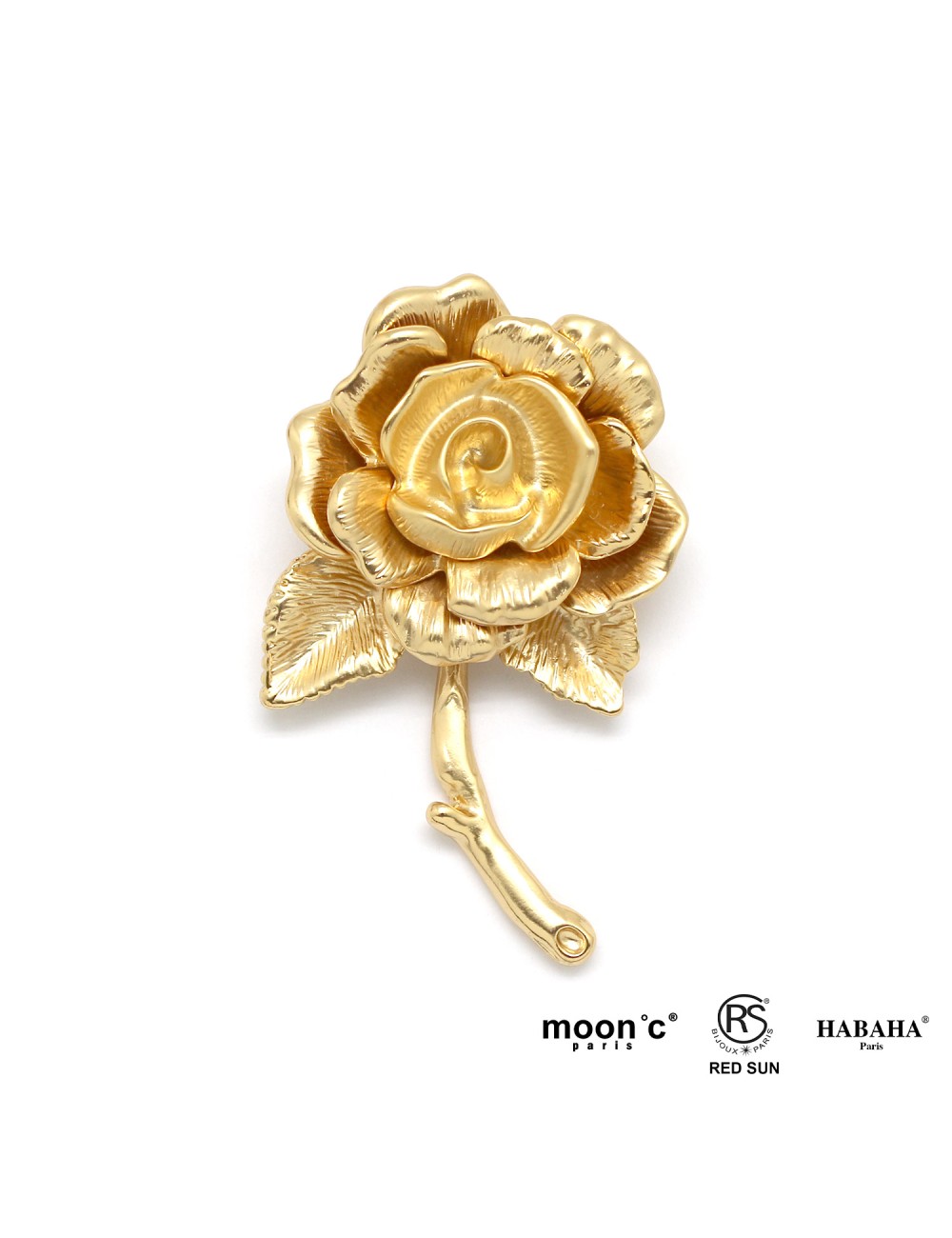 BROCHE Femme Rose dorée HABAHA