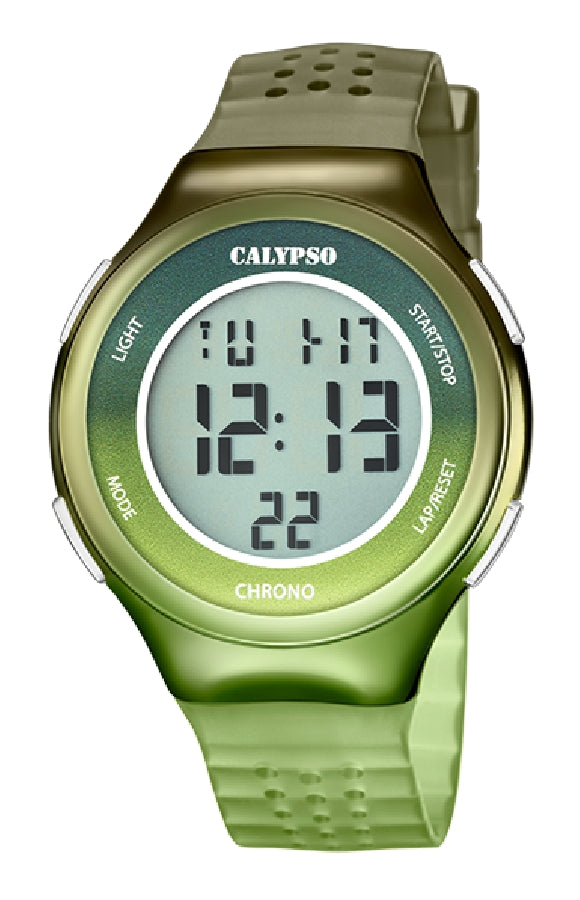 MONTRE Dame Digitale Dégradé Vert et Kaki KALYPSO K5841/4