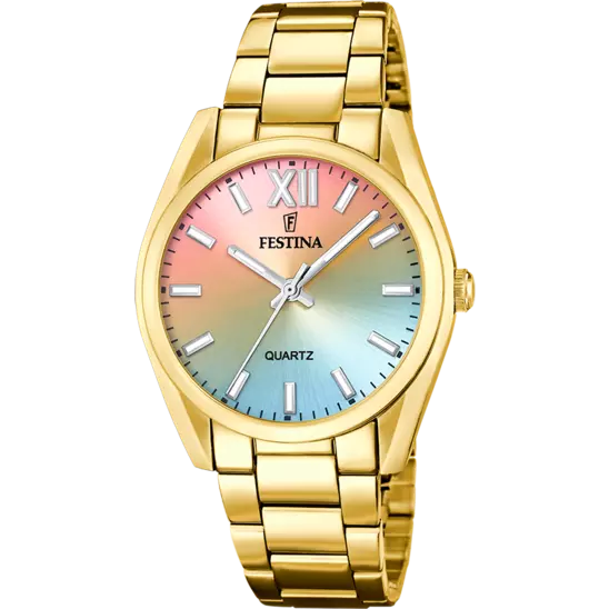 MONTRE FESTINA DAME F20640/7 MULTICOLORE  ACIER INOXYDABLE DORE