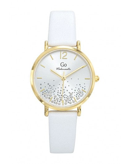 MONTRE DAME GO CUIR BLANC 699458