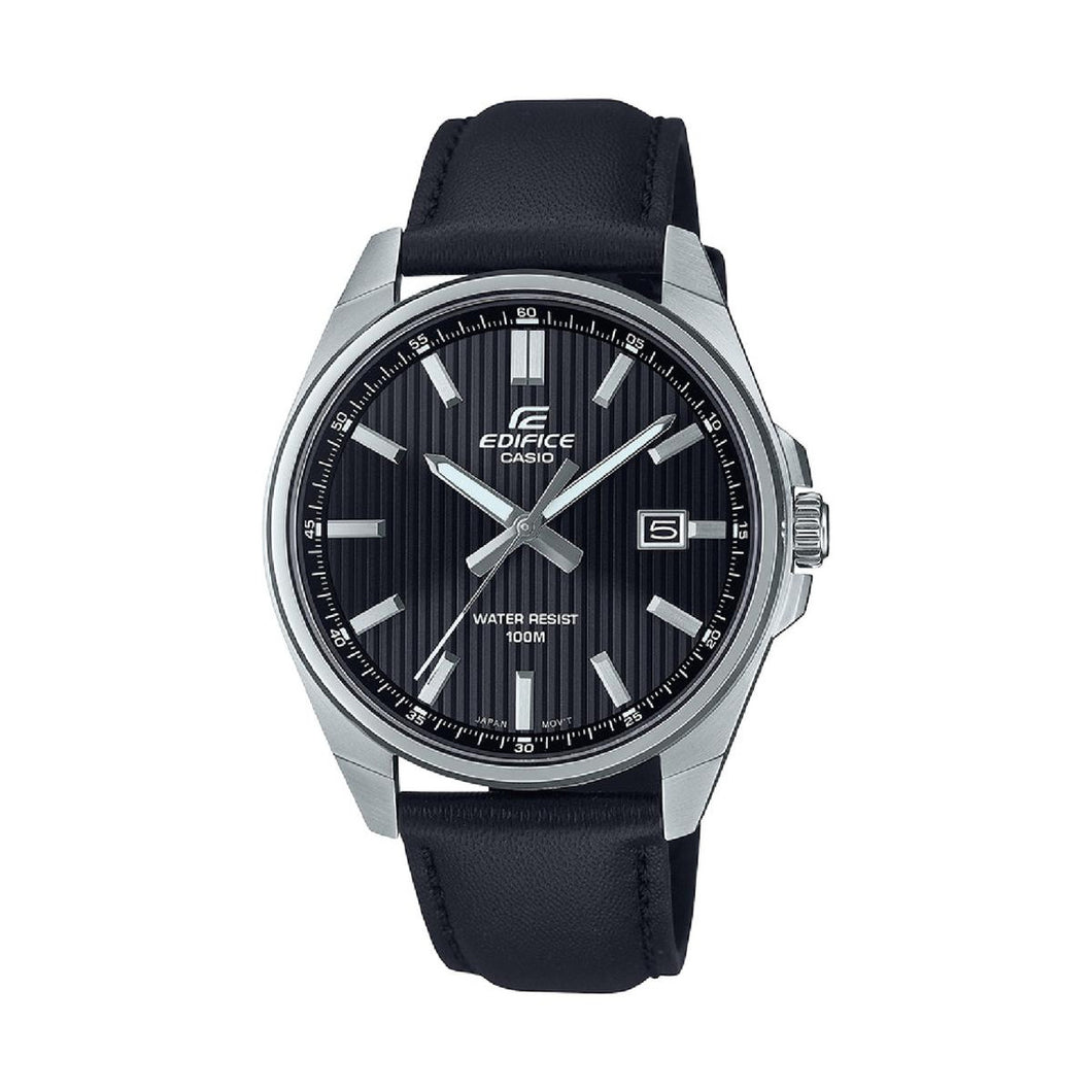 MONTRE HOMME CASIO EDIFICE Cuir noir fond noir EFV-150L-1AVUEF