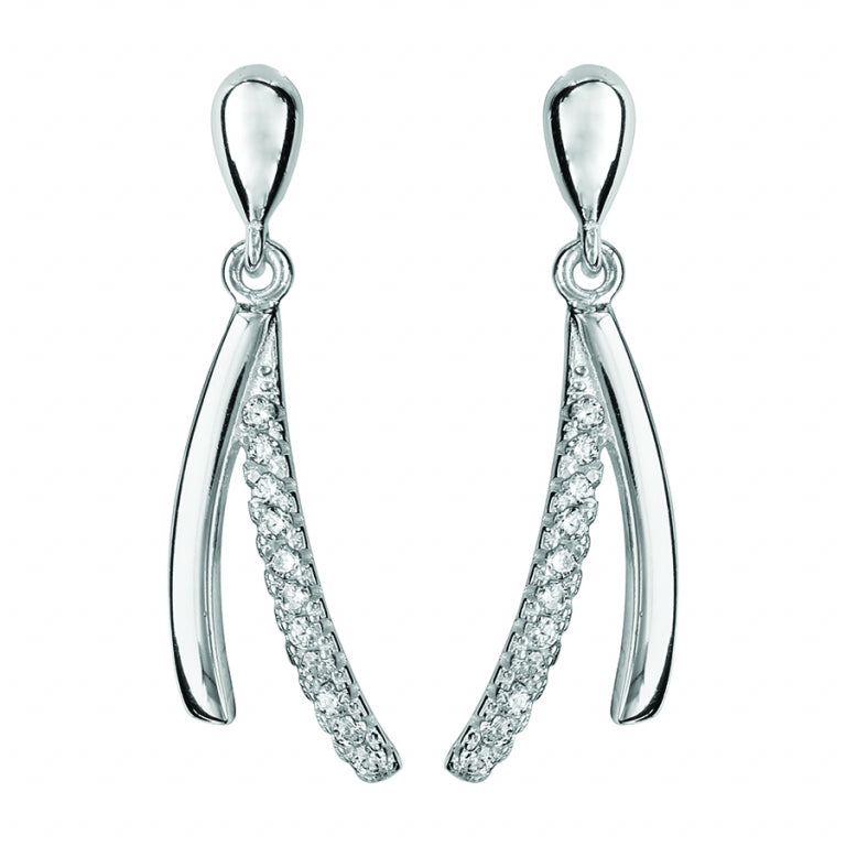 BOUCLES D'OREILLES Dame  ARGENT RHODIE