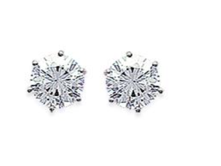 BOUCLES D OREILLES Dame CLOU ARGENT RHODIE OXYDE 5 MM SERTI