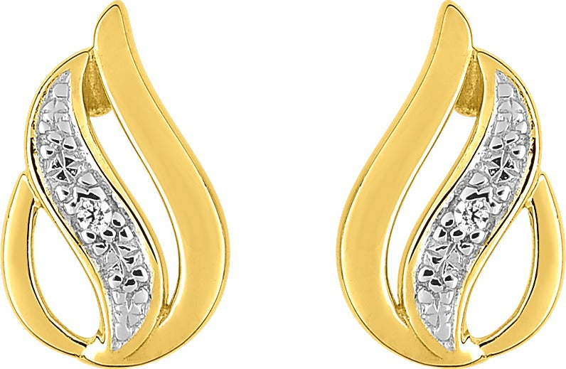 BOUCLES D OREILLES PLAQUE OR OXYDES RHODIUM 135637.1