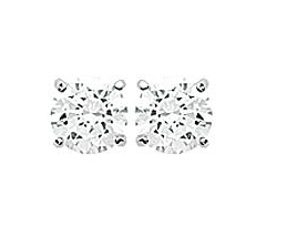 BOUCLES D OREILLES  PUCE ARGENT RHODIE OXYDE SERTI 4 GRIFFES 15055105