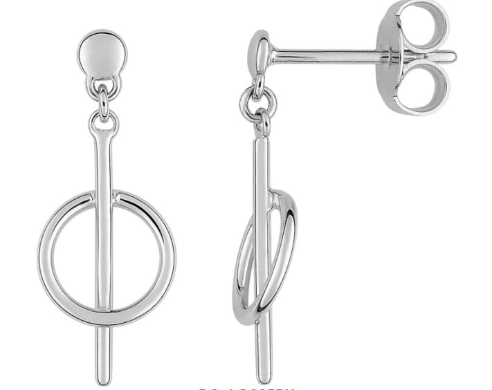 BOUCLES D' OREILLES Dame argent