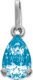 PENDENTIF OR BLANC GOUTTE TOPAZE BLEUE 393009.T1