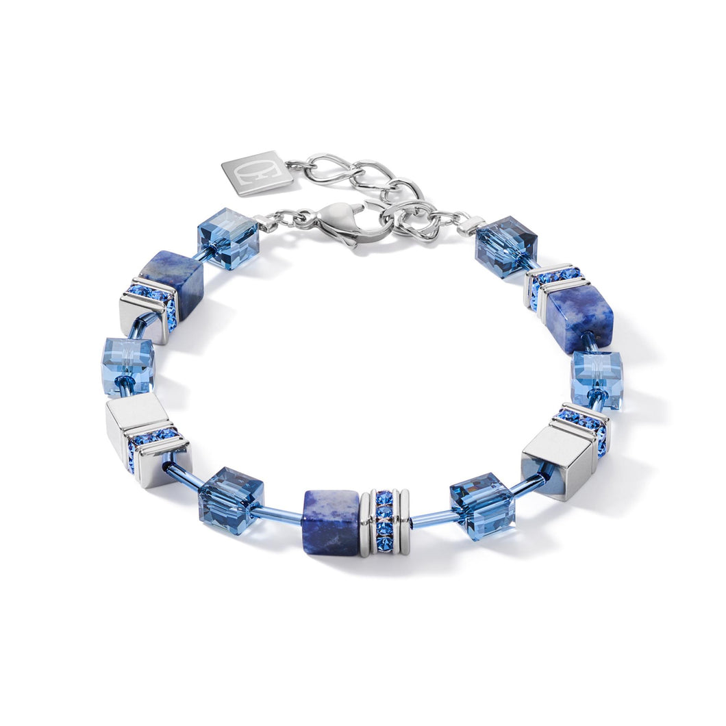 BRACELET Dame GeoCUBE® sodalite & hématite bleu  4017/30-0700 COEUR DE LION