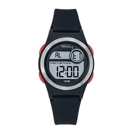 Montre Junior Tekday Mixte digitale noire 654781