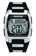 Charger l&#39;image dans la galerie, MONTRE RUCKFIELD HOMME DIGITAL BRACELET ACIER/PVC NOIR
