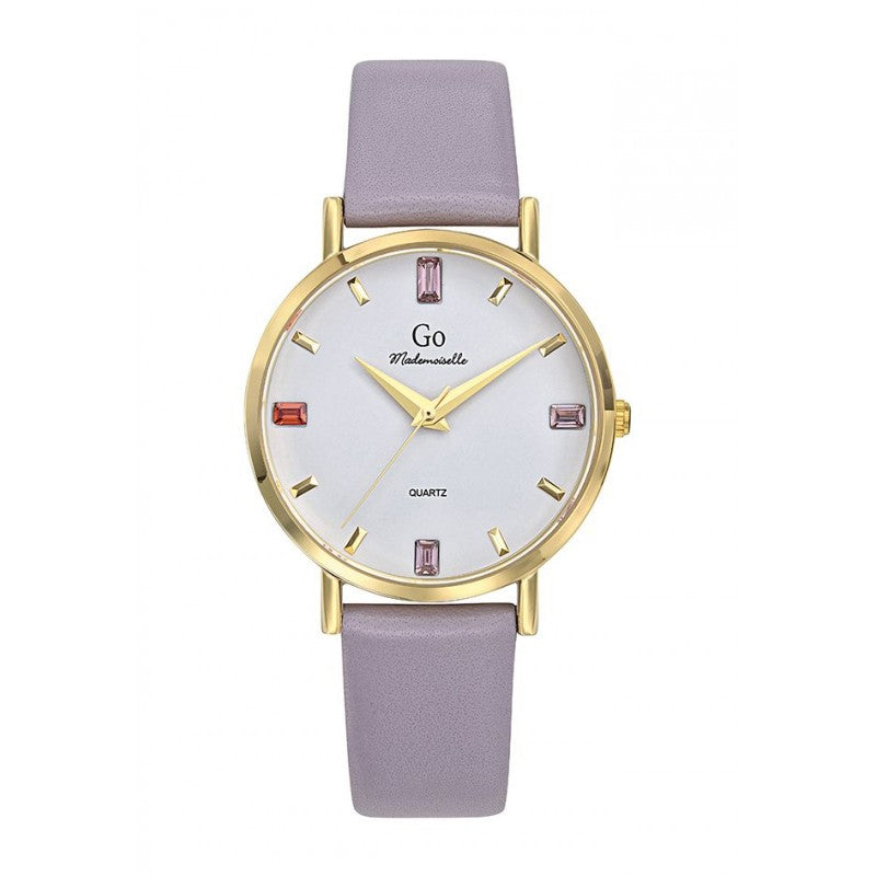 Montre Go Girl Montre Femme Acier Doré Cuir Violet 699421