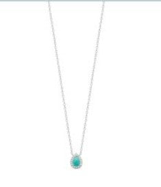 COLLIER Femme  ARGENT RHODIE OXYDES ET AMAZONITE