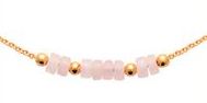 Charger l&#39;image dans la galerie, BRACELET PLAQUE OR PIERRE NATURELLE QUARTZ ROSE
