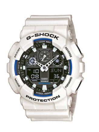 MONTRE HOMME G-SHOCK RESINE BLANC GA-100B-7AER