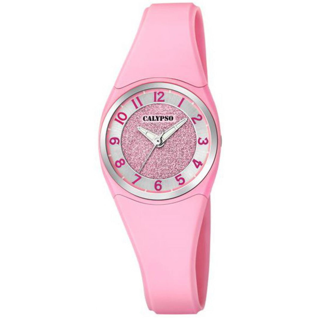 Montre Calypso  Bracelet Silicone Rose Boîtier Aluminium Rose K5752/2